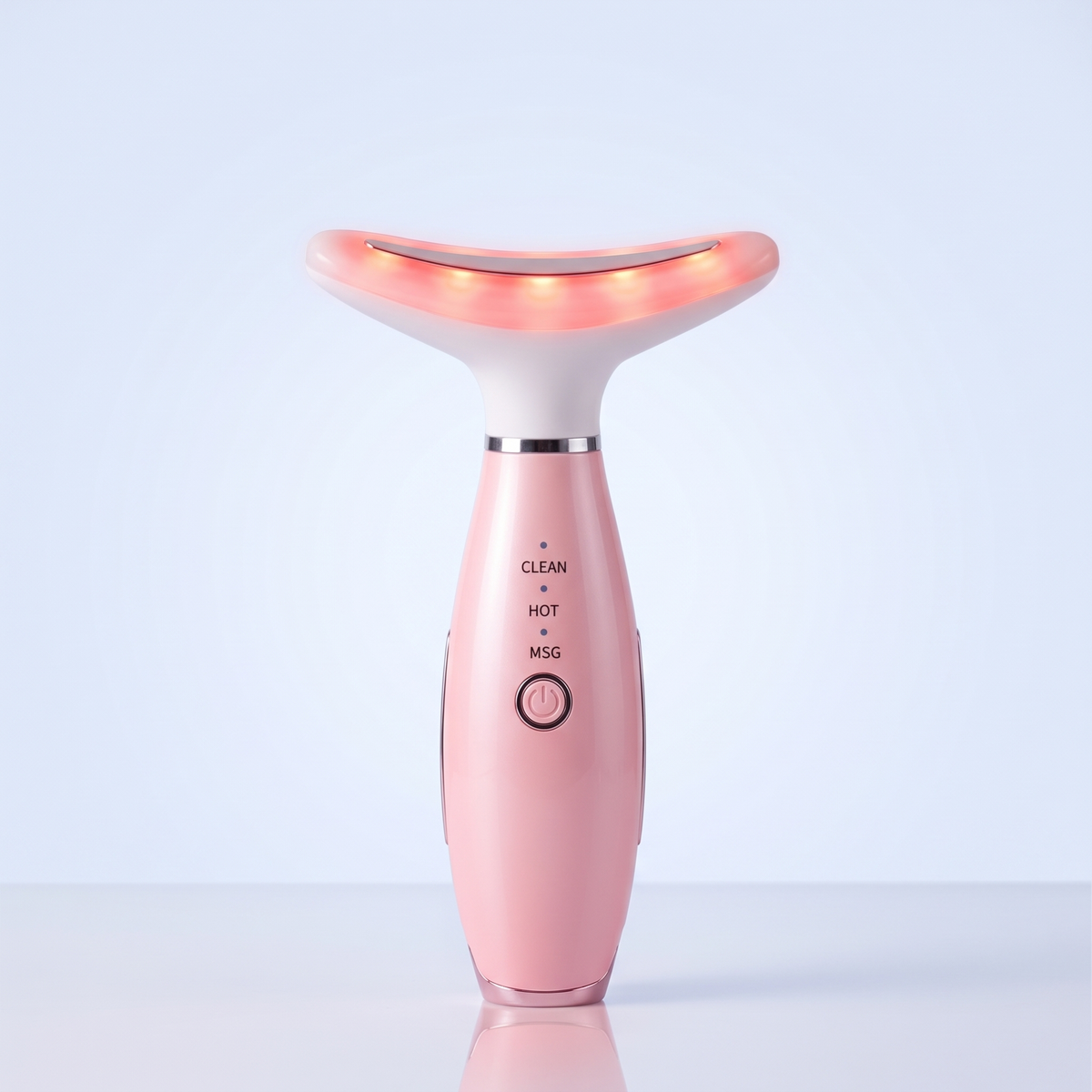 Himra neck and face massager with soft red glow