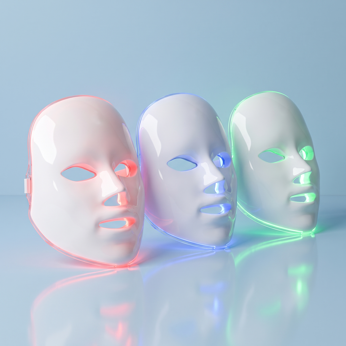 Himra LED mask light colors red, blue and green
