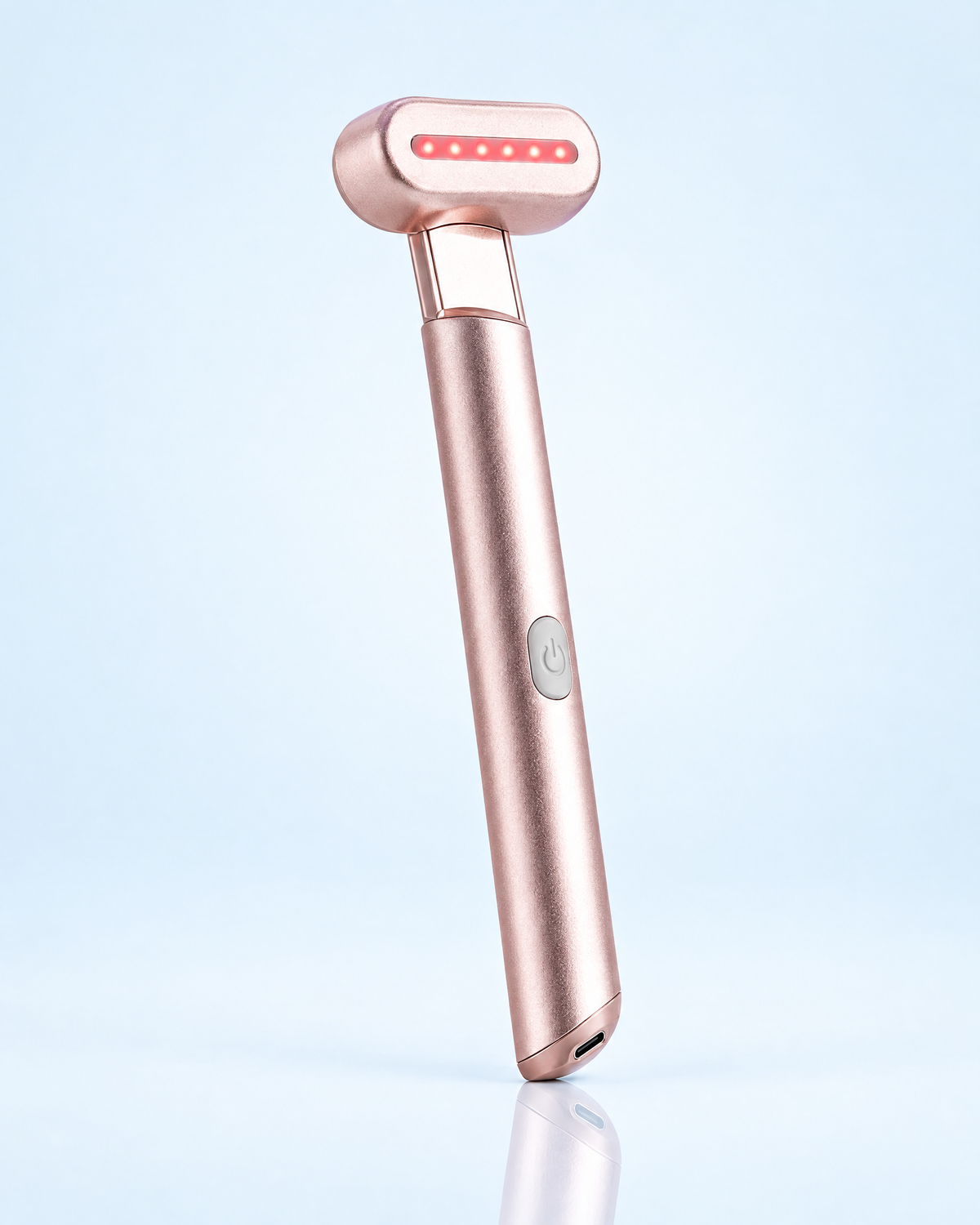 Microcurrent eye wand with red light head
