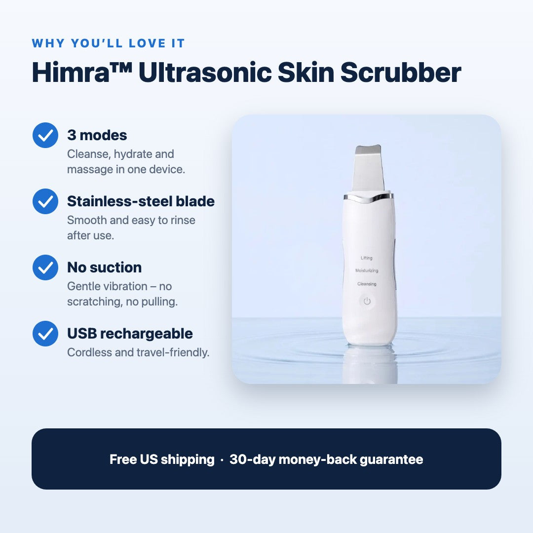 Himra Ultrasonic Skin Scrubber key features
