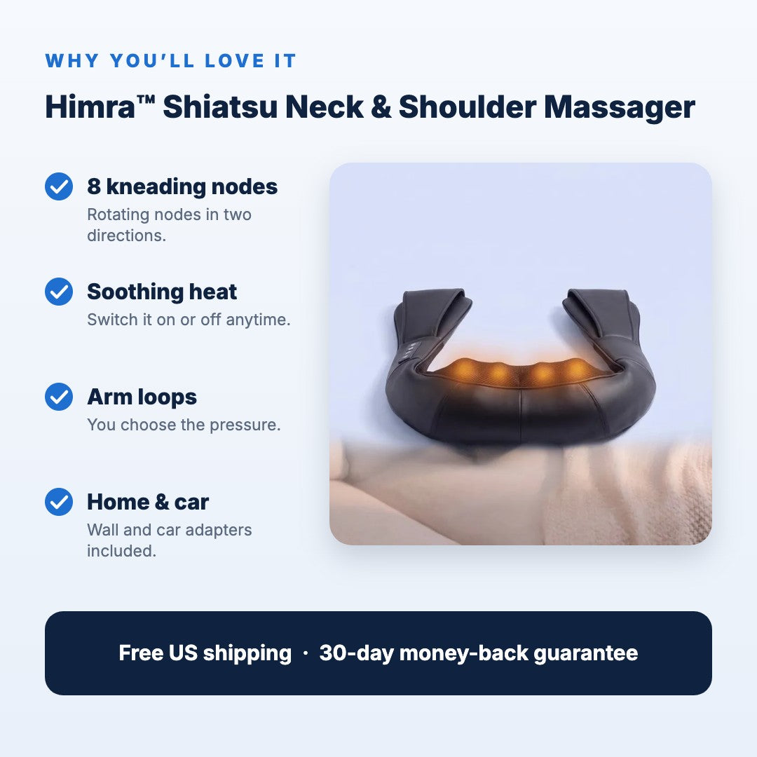 Himra Shiatsu Neck & Shoulder Massager – key features