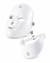 Himra LED face mask and neck piece on a white background