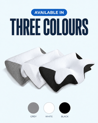 Available in three colours: grey, white and black