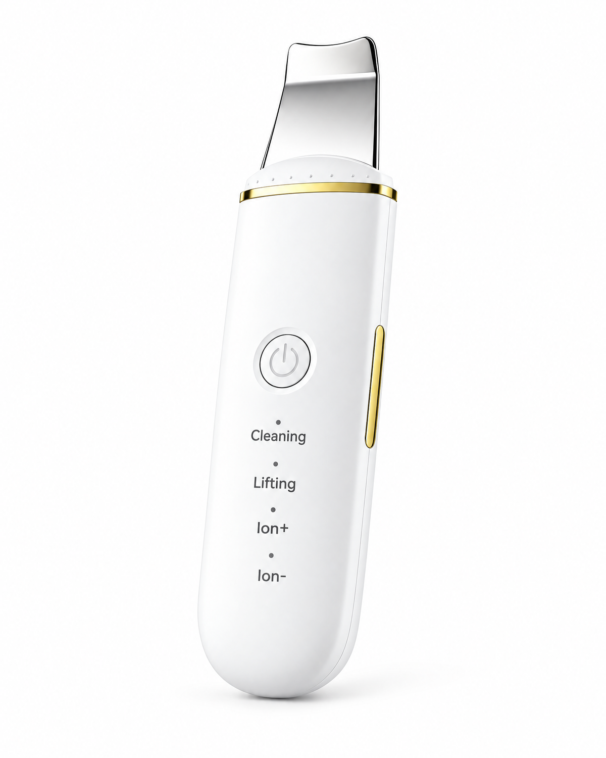 Ultrasonic skin spatula with mode names printed on the body