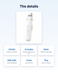 The details: 24 kHz, 4 modes, stainless steel blade, 500 mAh