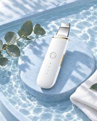 The skin spatula on a stone stand by the water